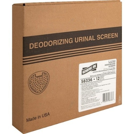 Genuine Joe SCREEN, URINAL, SCENTED, CHERY, 12PK GJO58336